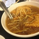 桂花 - 海鮮おこげ。フカヒレがたくさん入ってます！