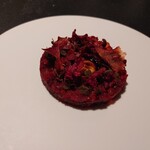 フロリレージュ - (2022/10 訪問)ビーツのタルタル仕立て。