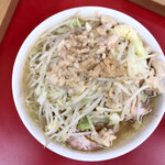 ラーメン二郎 - 小ラーメン ニンニク少なめアブラ 上から