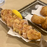 餃子マフィア - 鶏むねレア唐揚 生ガンス