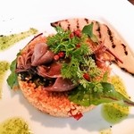 前菜（ホタルイカとクスクスのタブレ）