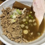 麺屋鈴春 - 鶏白湯つけ麺＋挽肉丼