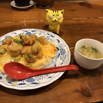 Tenten Saikan - てんてん丼　550円(税別)　※スープ付
