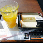 上島珈琲店 - Ｃセット，たまご＆チーズコールスローサンド