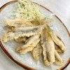 源蔵本店 - 料理写真:小鰯の天ぷらです。三度洗って鯛の味。小鰯はウンマイ