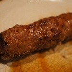 鳥茂 - 軟骨つくね。大きめの軟骨の歯ごたえがたまりません。ここから赤ワインに。