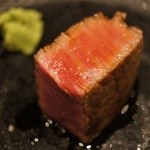 鳥茂 - 長崎牛のシャトーブリアン。ヒレ肉の最高級です。