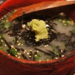 鳥茂 - 〆に鶏茶漬け。鶏と牛とスッポンのスープだって・・・ダシ最高です！！