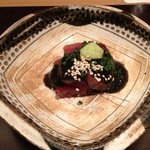 神保町 傳 - 初鰹のヅケに海苔のソース