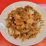 まるやすのちゃんぽん - ホルモン焼きそば　上から目線