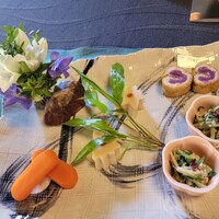 閑臥庵 - 筝羹(季節野菜の炊き合わせ)。