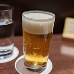 フレンチ懐石 広尾おくむら - ビアーで乾杯