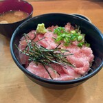 まぐろ三昧那智 - まぐろとネギトロの二食丼