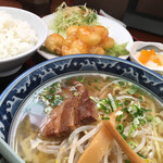 台湾料理 昌盛龍 - エビマヨ定食 [塩ラーメン]