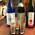 Shuten Nishikawa - 寒北斗辛口純米酒 くどき上手白鶴錦33 三千櫻愛山80 