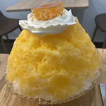 かき氷 くまさん - かき氷（みかんとパンナコッタ）