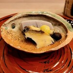 馬車道 大かわ - 鮑と海老芋の炊き合わせ