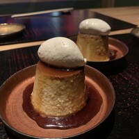 手作り濃厚プリン　ほうじ茶クリーム