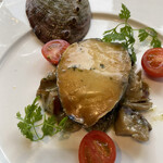 俺のフレンチ - アワビとキノコのクリーム煮