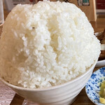 健ちゃん食堂 - このらくらいのご飯を丼に移し替えてくれました。
