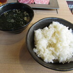 Wagyuuyakiniku oyattosaxa - スープ・ご飯