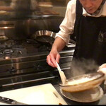 水色食堂 - ゴルゴンゾーラのクリームソース（自家製安納芋のニョッキ）