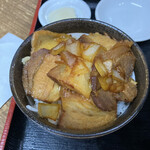 チャーシューラーメン・福水 - Bセット（¥380）のミニちゃーしゅー丼