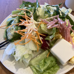 シズラー - サラダ、豆腐もあります。