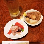 Kiyouyanagi Zushi - お通しと晩酌セット2000円の小鉢