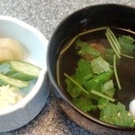 うなぎ 魚政 - お新香　肝すい