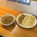 りきどう - 焙煎２色つけ麺(小)+凄平麺