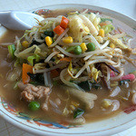 ドライブイン夕陽‎ - 「味噌ちゃんぽん」（680円）。普通のちゃんぽんも激ウマなのでこれも激美味ィ～。