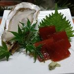 Kameki Zushi - ●夕食･単品。付出 特製松前漬+造盛11,220+逸品1,760(牡蠣ｶｷ+鮪ﾏｸﾞﾛ赤身漬)+中瓶B 682X2+冷酒(阿部勘 四季の松島 1合 1,540)= 15,884円 