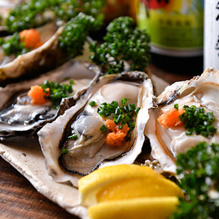 We also offer ``Oysters in the Shell Ganganyaki'' full of flavor at a reasonable price.