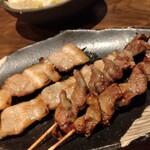 田中ノ焼鳥 - 豚バラ＆ズリ