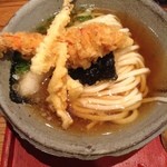 自家製麺うどん甘味処 おにかま - 海老天つめたいおダシのうどん