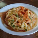 鴨池・垂水フェリー 南海うどん - 月見かき揚げうどん きつねトッピング 780円