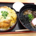 食堂らいちょう - かつ丼セット（1,100円）