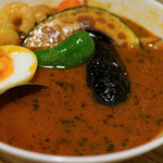 カリーアンドカフェ ガネーシャ - スープカレー（シーフード野菜）（７辛）