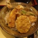 手挽きそば 一心 - 天丼のアップ写真