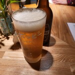 居酒屋 ヨーテル - ホッピー本来の呑み方である三冷ホッピー（500円）。ホッピーがこんなにおいしいとは…