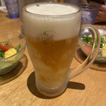 豚ステーキ十一 - 生ビールがキンキンでした