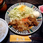 かつ雅 - 生姜焼き定食(1400円＋税)