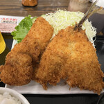 わ楽 - アジフライ、アオリイカ