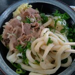 セルフうどん ぽんぽん - ざっと混ぜて思いっきり啜る(　ﾟдﾟ)ﾝﾏｯ!