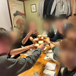 酒肴 新屋敷 - 7人で乾杯