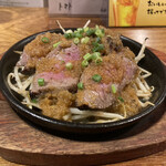 Nikomiya Guttsu - 和牛もも肉のステーキ　　　770円