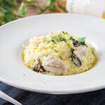 Oyster cream risotto