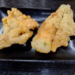 手打ちセルフうどん 海侍 其の壱 飯山店 - とり天、カレイの天ぷら
