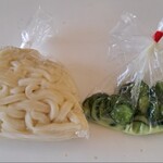 手打ちセルフうどん 海侍 - 無料うどん、キュウリのわさび漬